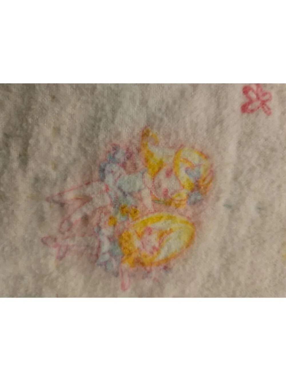 Vintage Handmade Quilted Double Sided Quilt 46x 37 Baby Toddler Bedding